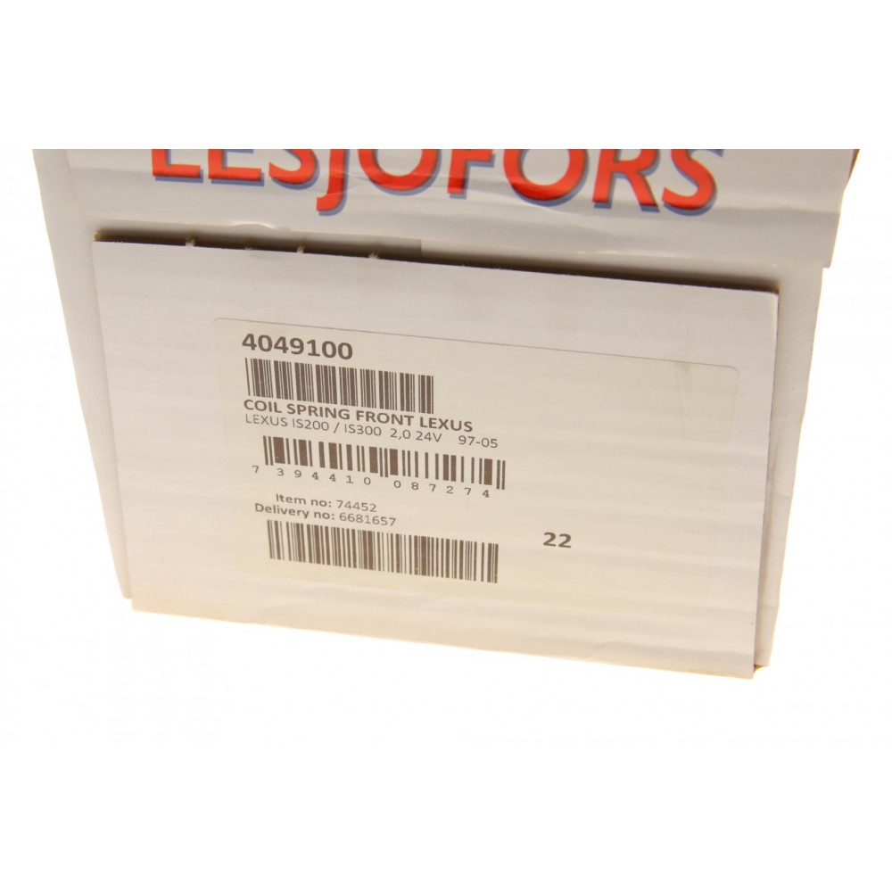 Пружина (передня) Lexus IS I 200/300 99-05 (седан)