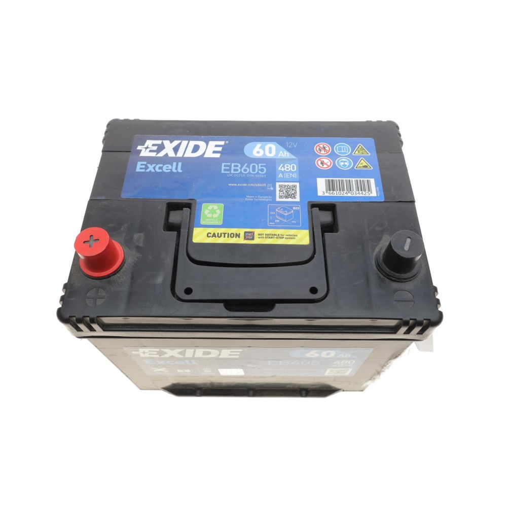 Акумуляторна батарея 60Ah/480A (230x173x222/+L/B01) Excell Азія