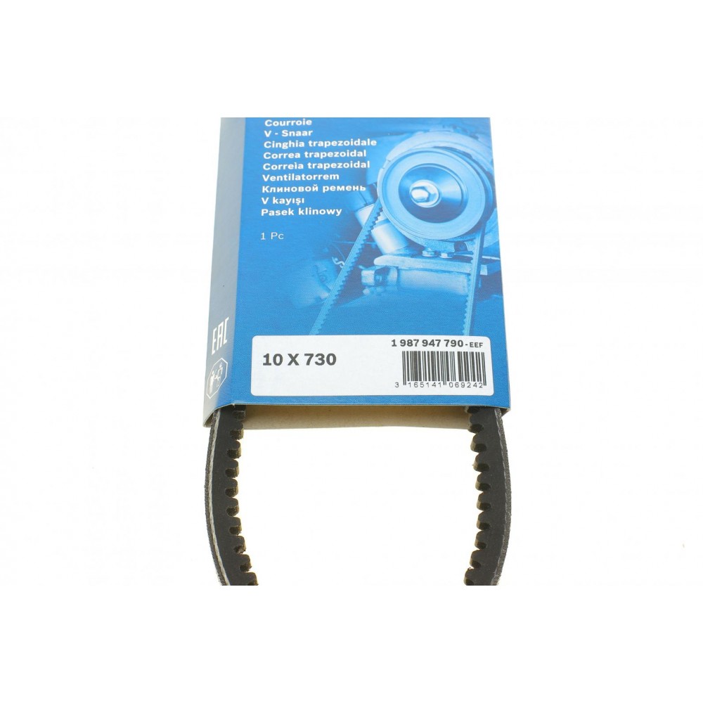 Ремінь генератора VW Golf/Jetta/Passat 1.5-2.0 80-92/Seat Toledo 1.6/2.0 91-03 (10X730)