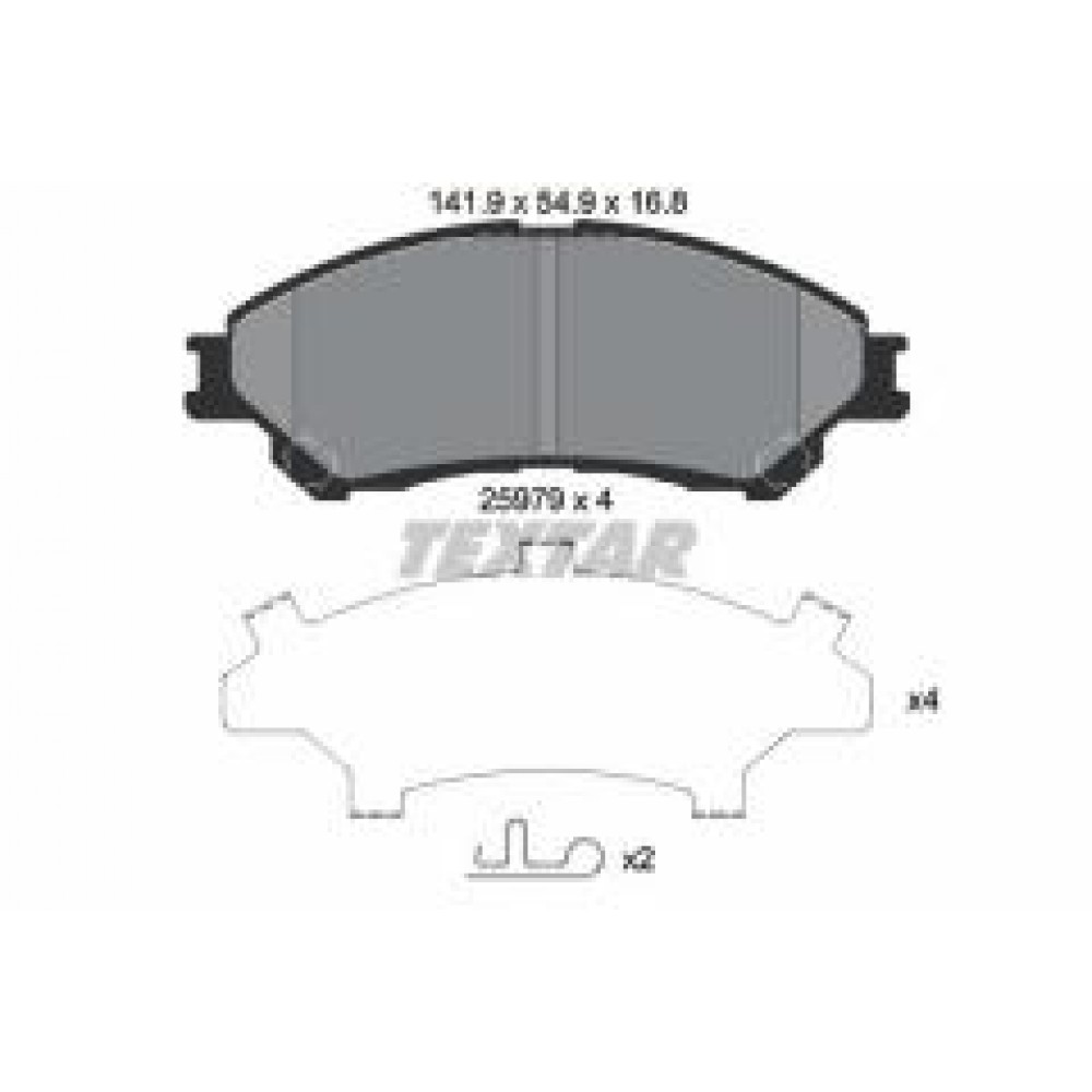 Колодки гальмівні (передні) Suzuki SX4/ Vitara 1.4 T/1.6 14- (Akebono)