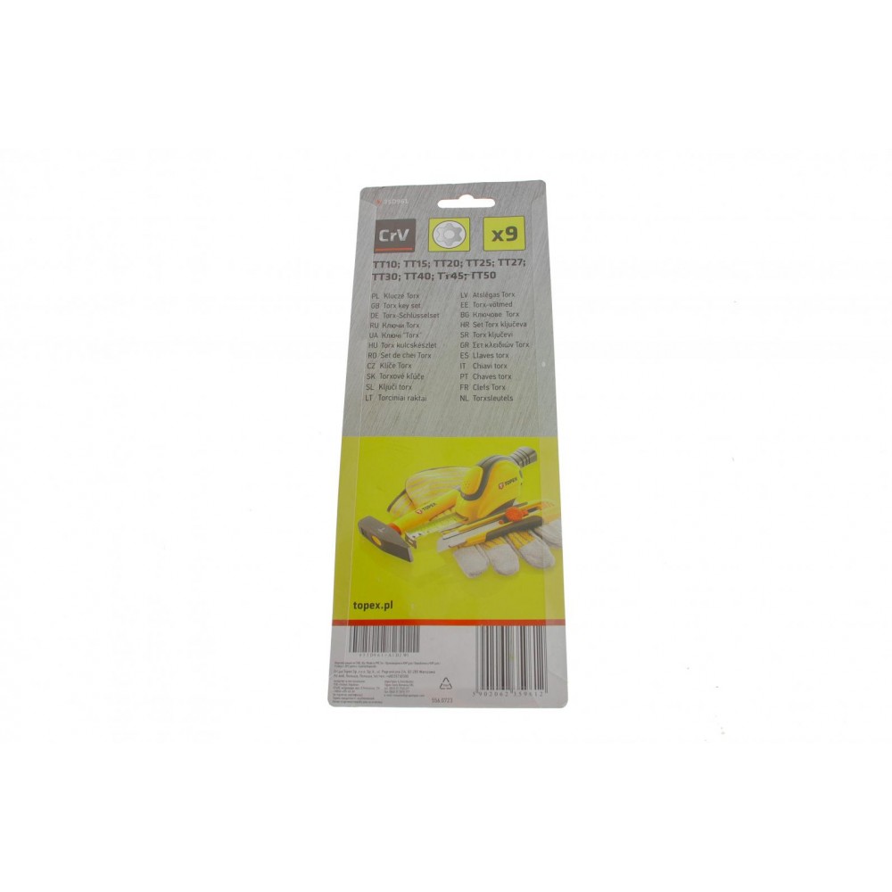 Набір ключів Г-под. Torx T10-T50