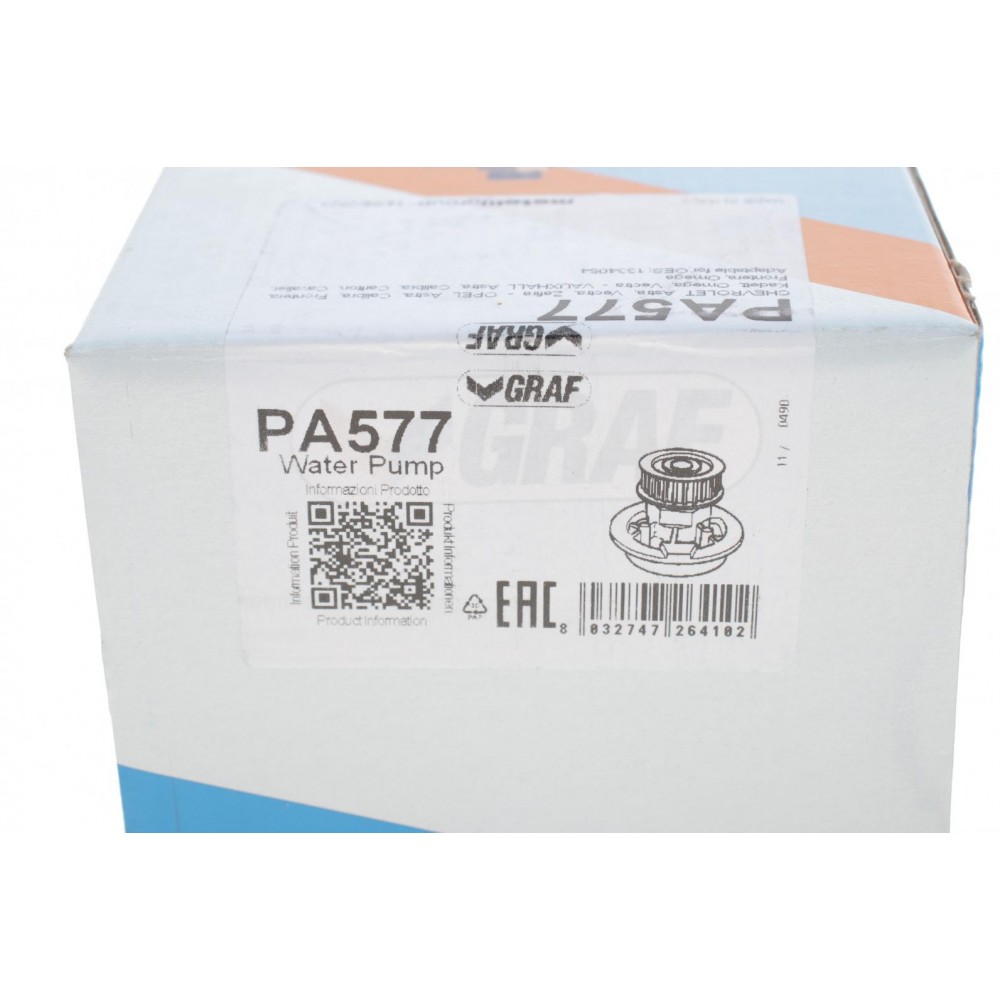 Помпа води Opel Astra F/Omega A/B/Vectra A/B 1.6/1.8i/2.0i 88-02 (25z) (B/B) (8лоп)