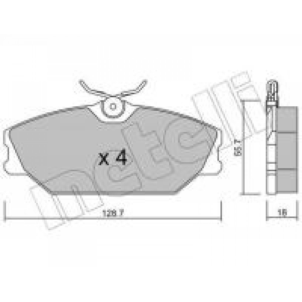 Колодки гальмівні (передні) Renault Clio II 00-09/Laguna 93-01/Megane/Scenic/Safrane 96-03