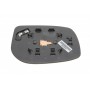 Скло дзеркала (з підігрівом) Toyota Yaris 05-12 (L)