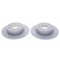 Диск гальмівний (задній) Audi A3//VW Caddy III 04-15/Skoda Octavia III/IV 03- (253x10) PowerDisc