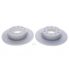 Диск гальмівний (задній) Audi A3//VW Caddy III 04-15/Skoda Octavia III/IV 03- (253x10) PowerDisc