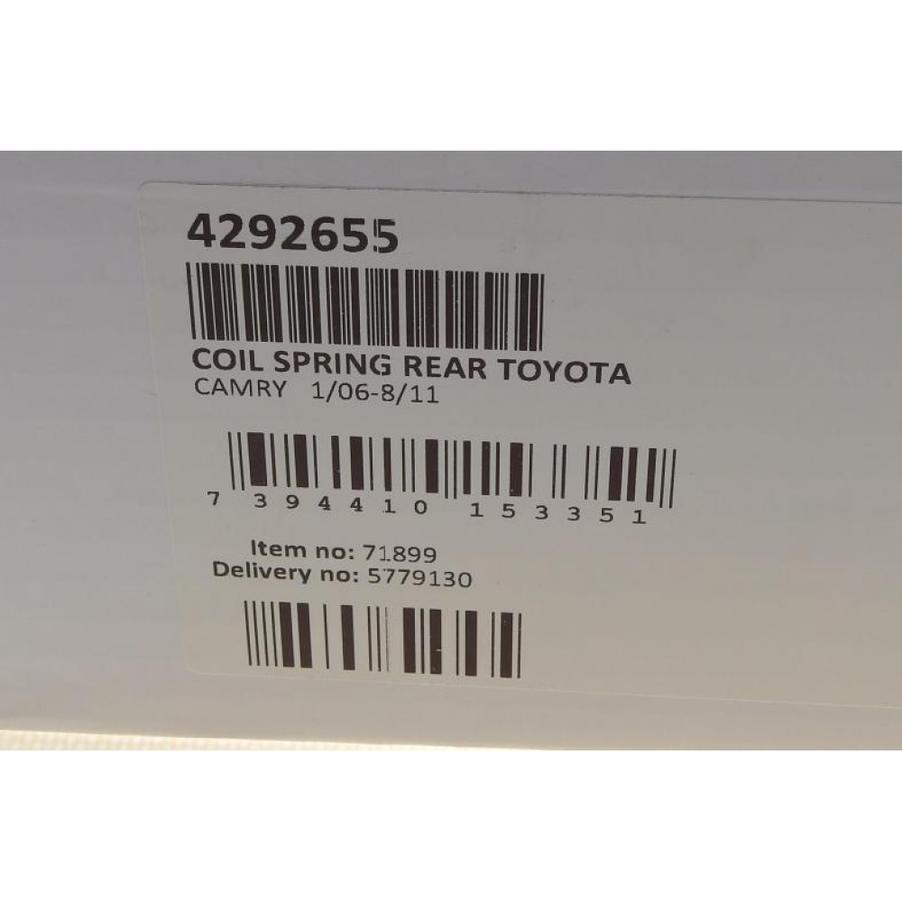 Пружина (задня) Toyota Camry (_V4_) 2.4/3.5 06-11 (седан)