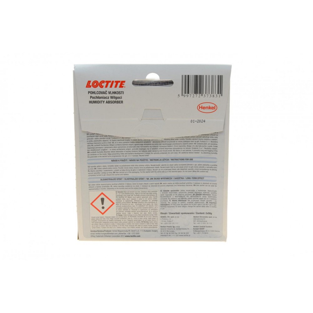 LOCTITE HUMIDITY ABSORBER, Засіб для поглинання вологи (50гр) (к-кт 2уп+1)