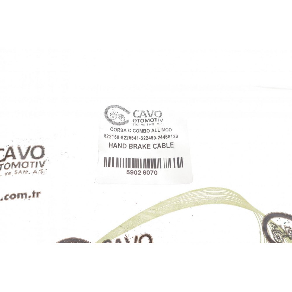 Трос ручника Opel Combo 01- (барабанні гальма) (1235/1040mm) (к-кт)
