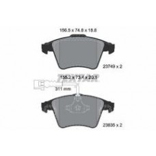 Колодки гальмівні (передні) VW Touareg 2.5TDI 03-10 (Teves) Q+ (з датчиком)