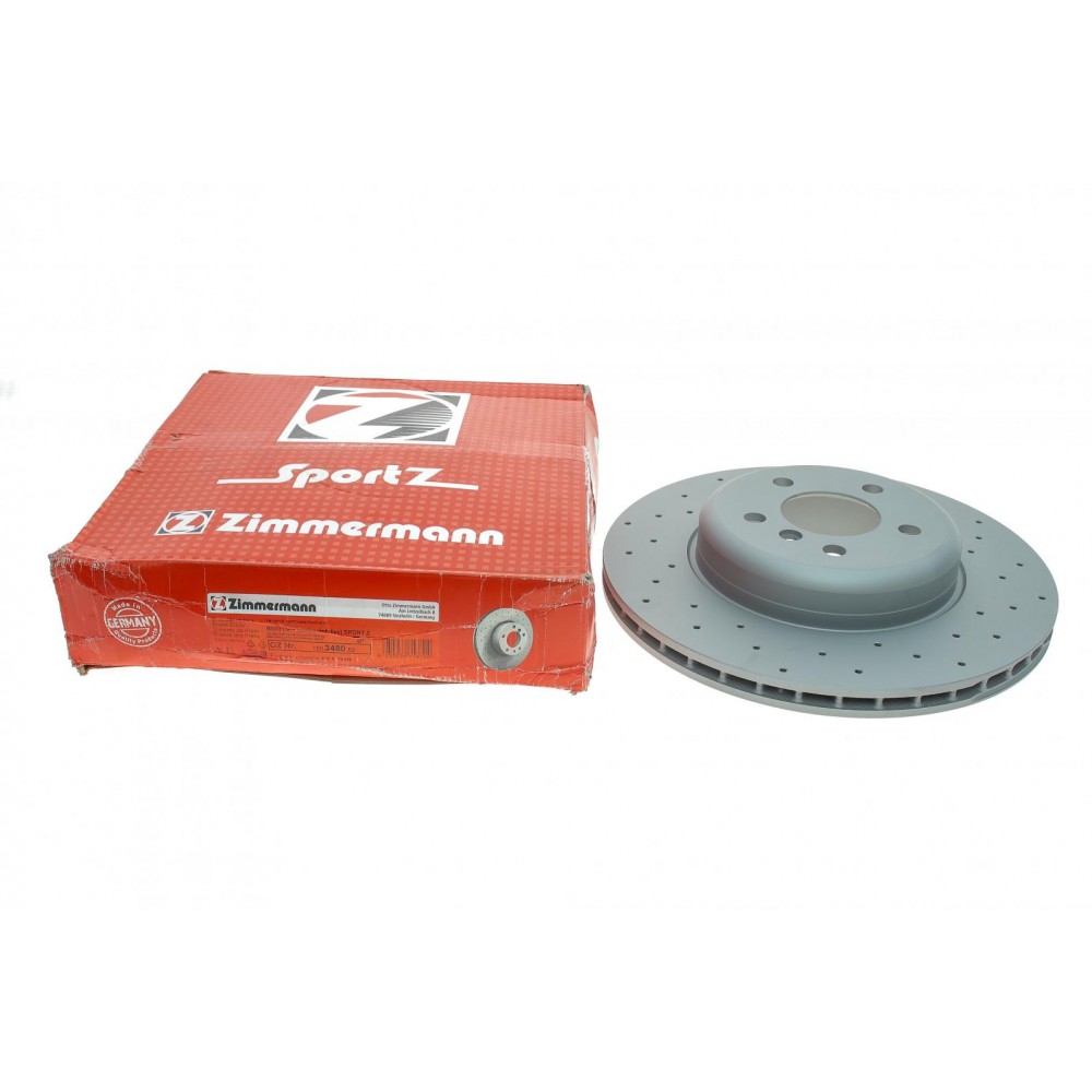 Диск гальмівний (задній) BMW 5 (F10/F11)/6 (F06/F13)/7 (F01-04) 09- (345x24) (з отворами) (вент.)