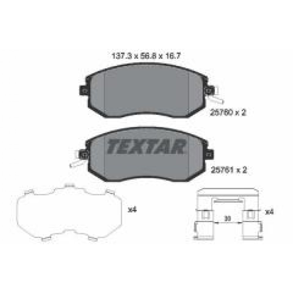 Колодки гальмівні (передні) Subaru Forester/Impreza/Legace V/Outback 10- (Tokico)