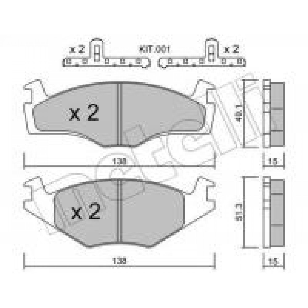 Колодки гальмівні (передні) Seat Cordoba/Ibiza 93-02/VW Golf/Jetta 76-91/Passat B2 83-88