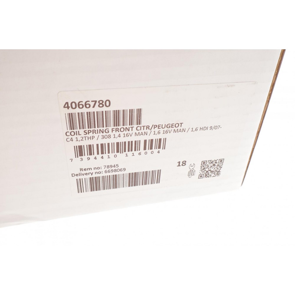 Пружина (передня) Peugeot 308 1.6 16V МКПП/1.4 16V 07-14/Citroen C4 1.6VTi АКПП/BlueHDi 09-