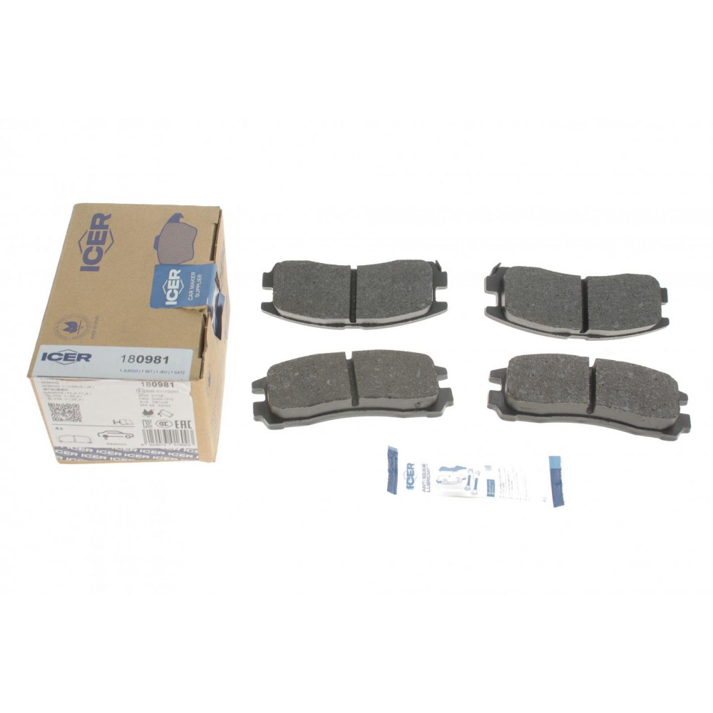 Колодки гальмівні (задні) Mitsubishi Galant 85-/L400 95-02/Eclipse 94-11/Pajero Pinin 99-07