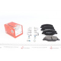 Колодки гальмівні (передні) Skoda Fabia/Rapid 06- (TRW) (з аксесуарами)