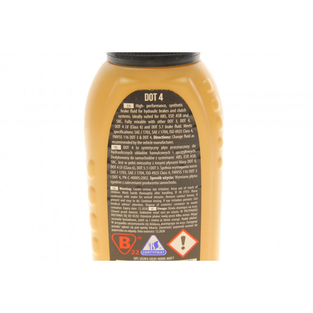 Рідина гальмівна DOT 4 Brake Fluid (250ml)