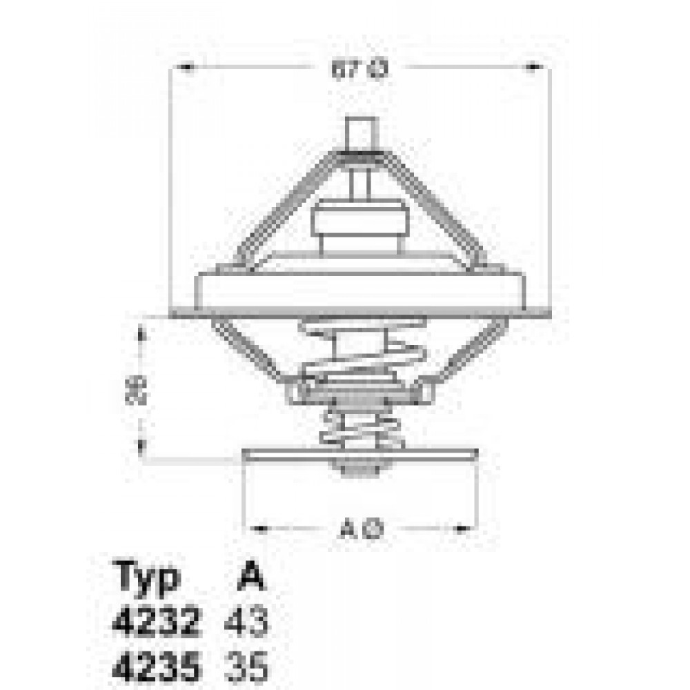 Термостат BMW 5 (E34/E28)/3 (E30/E21) 2.0-3.5 97-95 (знято з виробництва)