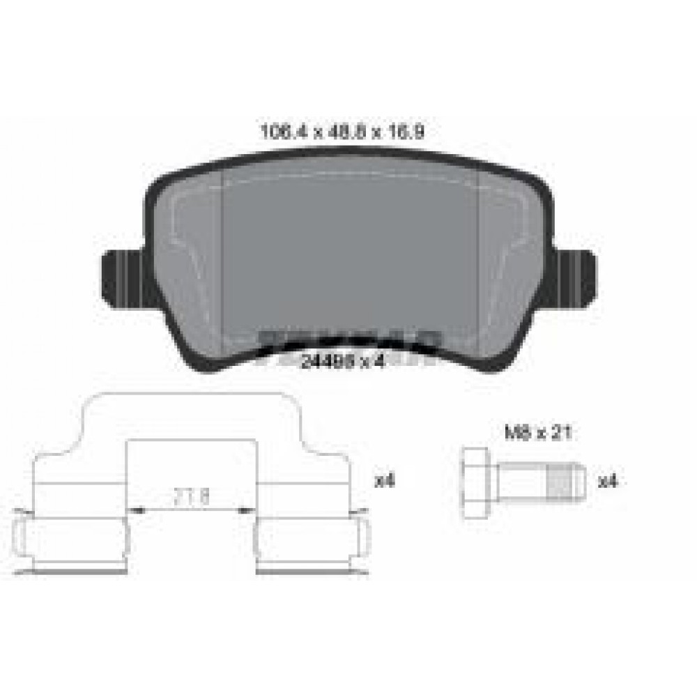 Колодки гальмівні (задні) Land Rover Range Rover 11-/Volvo S80/V70 06- (TRW) Q+