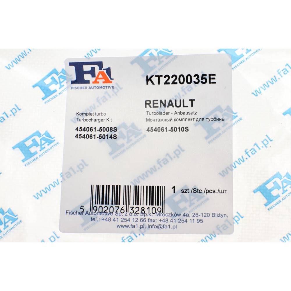Комплект прокладок турбіни Renault Master 2,8 dCi 98-01