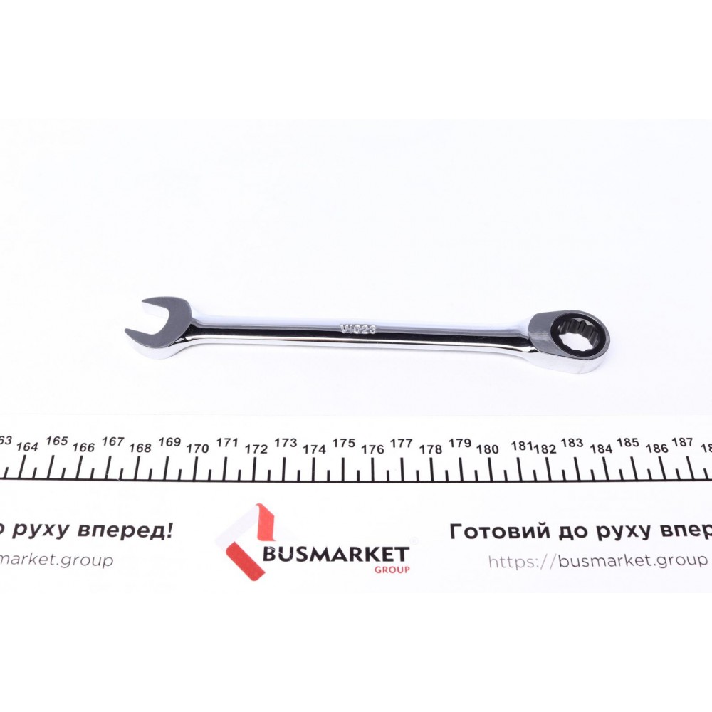 Ключ ріжково-накидний з тріскачкою 13 мм 72 зуб. L-177 мм