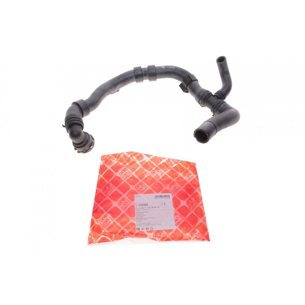 Патрубок радіатора (передній) VW Caddy IV/Golf VI 1.6TDI/2.0TDI 08- (к-кт в зборі)