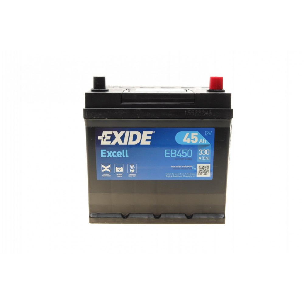 Акумуляторная батарея 45Ah/330A (220x135x225/+R/B1) Excell Азія