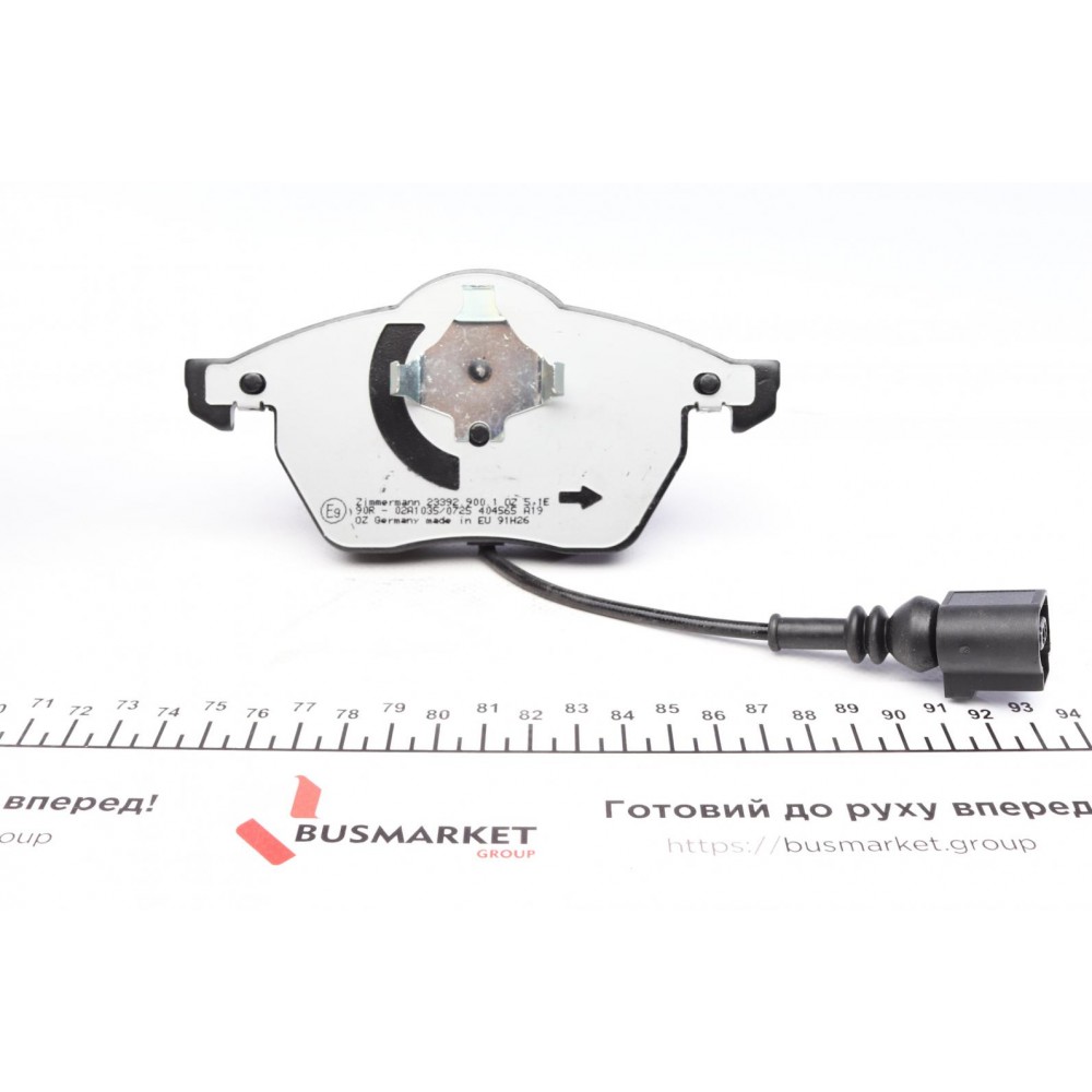 Колодки гальмівні (передні) Audi A3/VW Golf IV -03 (Ate-Teves) (з датчиком)(з низьким продукуванням пилу)