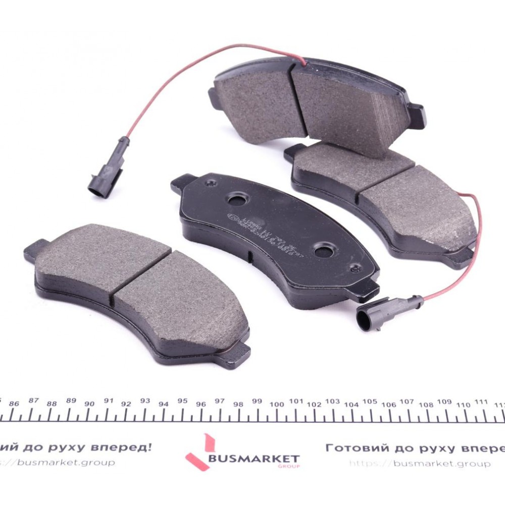 Колодки гальмівні (передні) Citroen Jumper/Fiat Ducato/Peugeot Boxer 2.0-3.0HDi 06- R16(з датчиком)