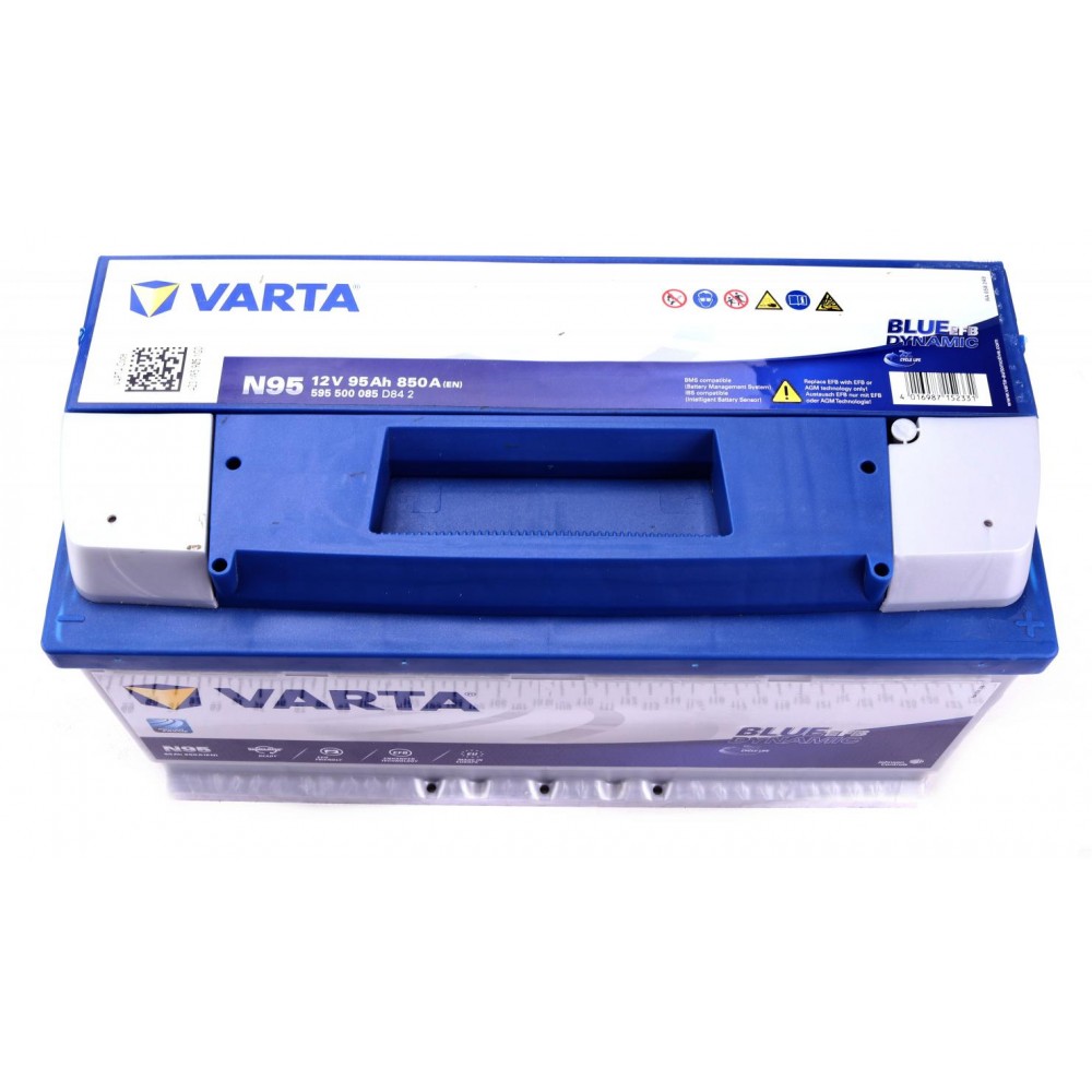 Акумуляторна батарея 95Ah/850A (353x175x190/+R/B13) (Start-Stop EFB) Blue Dynamic N95