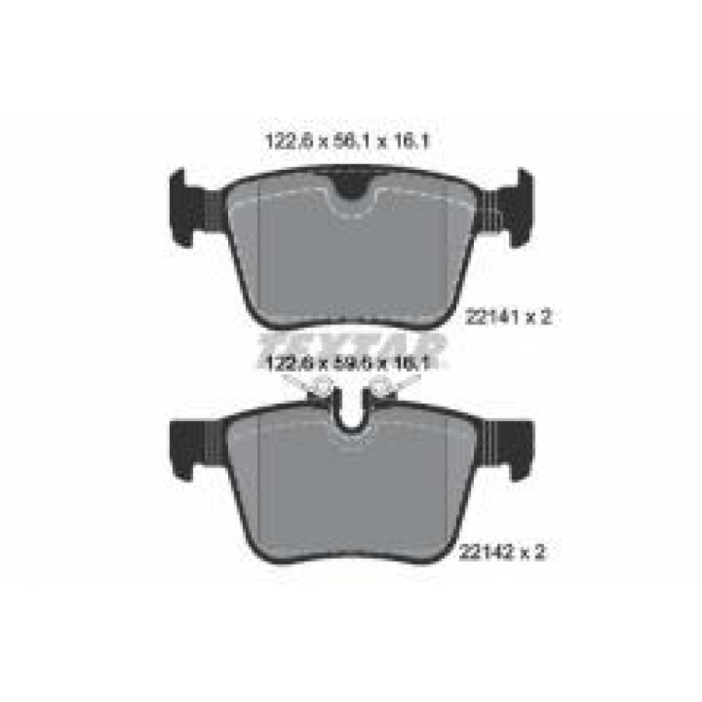 Колодки гальмівні (задні) Land Rover Range Rover /Discovery Sport/Volvo S60/S90/V60/V90 15- (Teves)