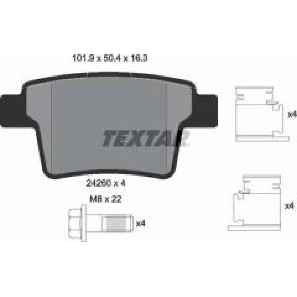 Колодки гальмівні (задні) Ford Mondeo III 1.8-2.2 00-09 (Bosch)