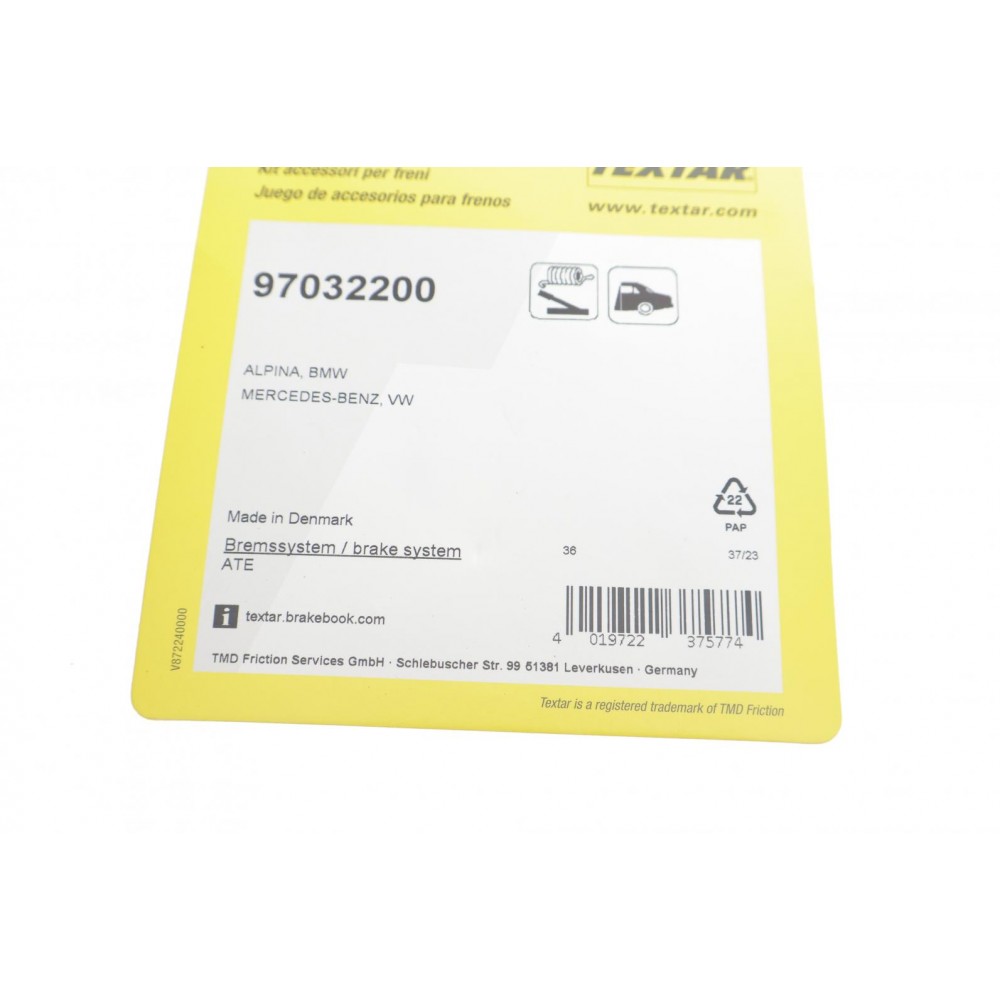 Комплект пружинок колодок ручника VW T5 1.9-2.5 TDI 03-15