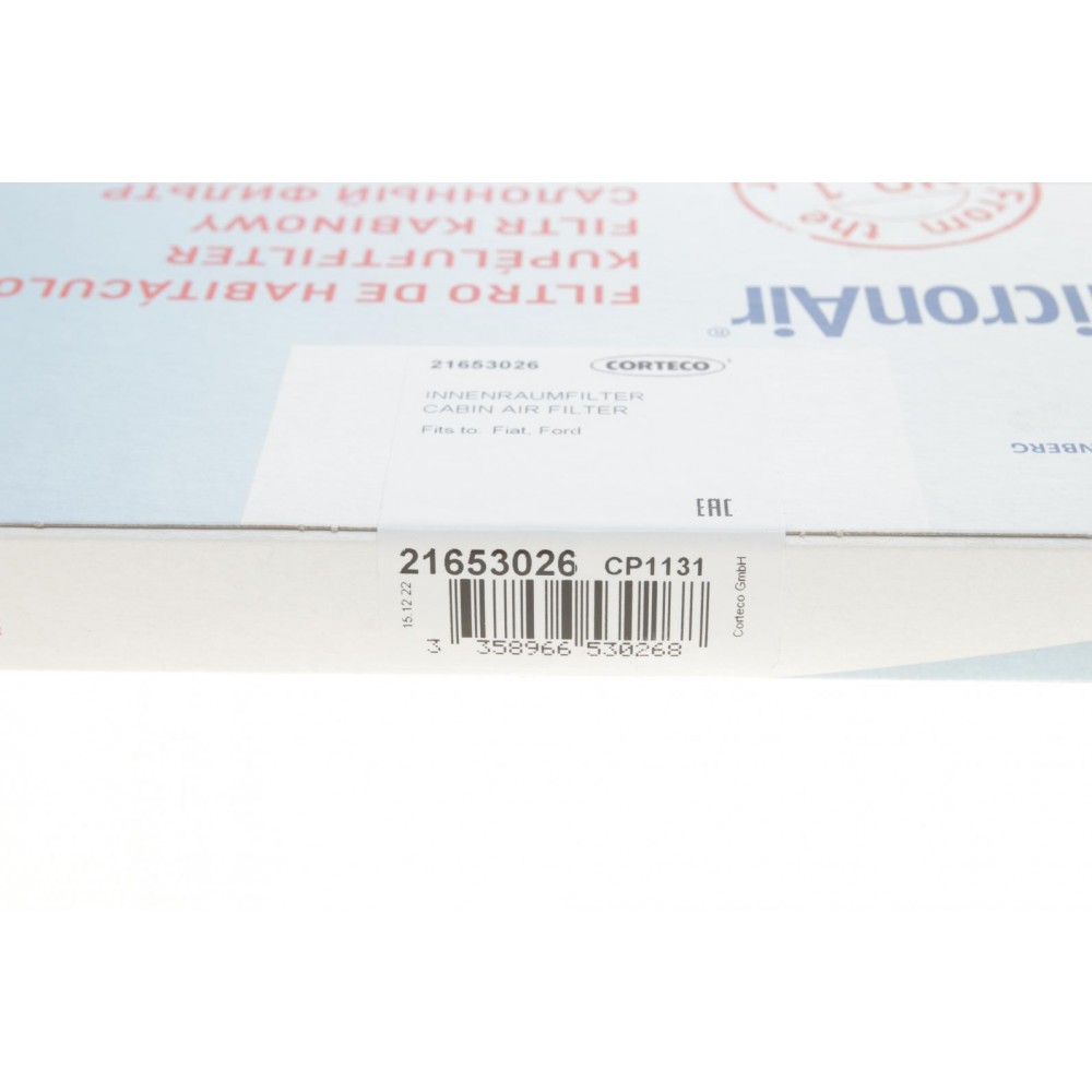 Фільтр салону Fiat Panda 1.1-1.4 JTD 95-/Ford Ka 1.2/1.3 TDCi 08-16