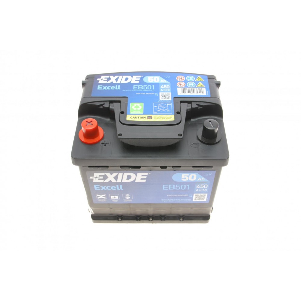Акумуляторна батарея 50Ah/450A (207x175x190/+L/B13) Excell