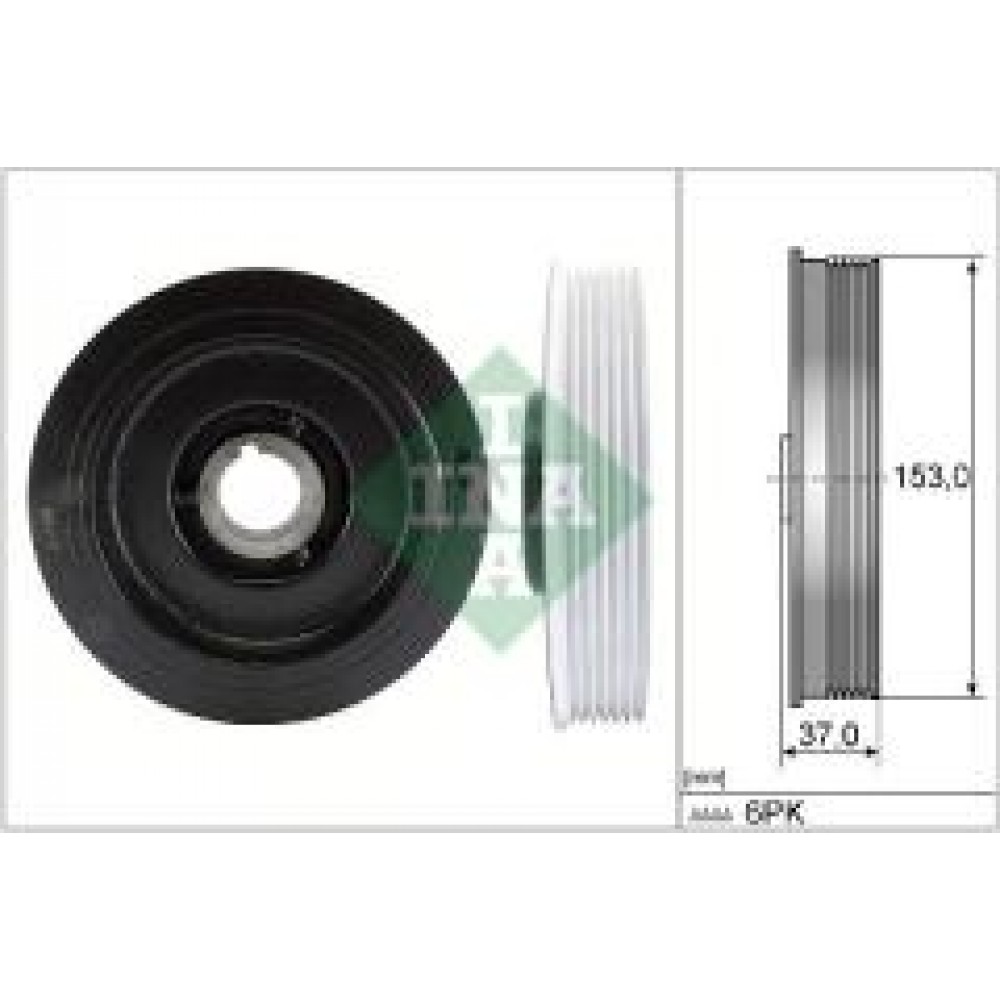 Шків колінвалу Citroen Berlingo/Fiat Scudo/Peugeot Expert/Partner 1.9D/2.0HDi (6PK)