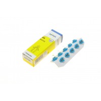 Автолампа 12V 2W B8.3d/BAX10S (в щиток приладів/синя)