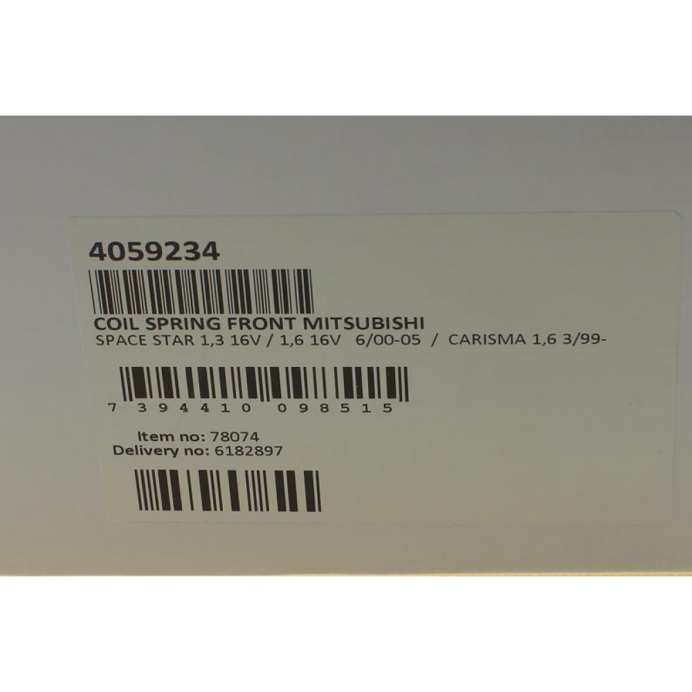Пружина (передня) Mitsubishi Carisma 1.6 99-06 (накл.з.ч/седан)/Space Star 1.3/1.6 16V 00-04 (вэн)