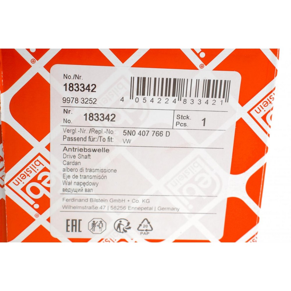 Піввісь VW Passat 2.0 TDI/TSI 4motion 15-/Audi Q3 Quattro 11-18 (R) (36x592)