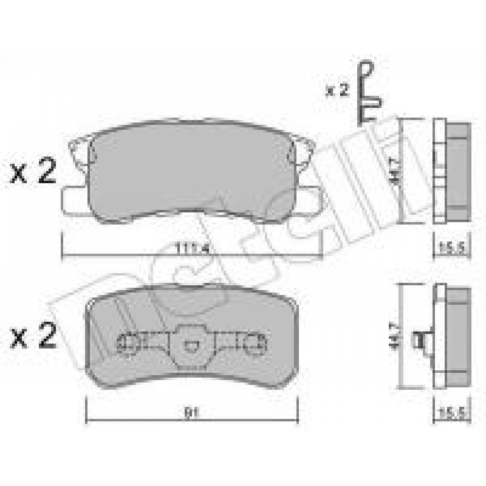 Колодки гальмівні (задні) Citroen C4/Peugeot 4008 12-/Dodge/Jeep/Mitsubishi Outlander 06-/Pajero 91
