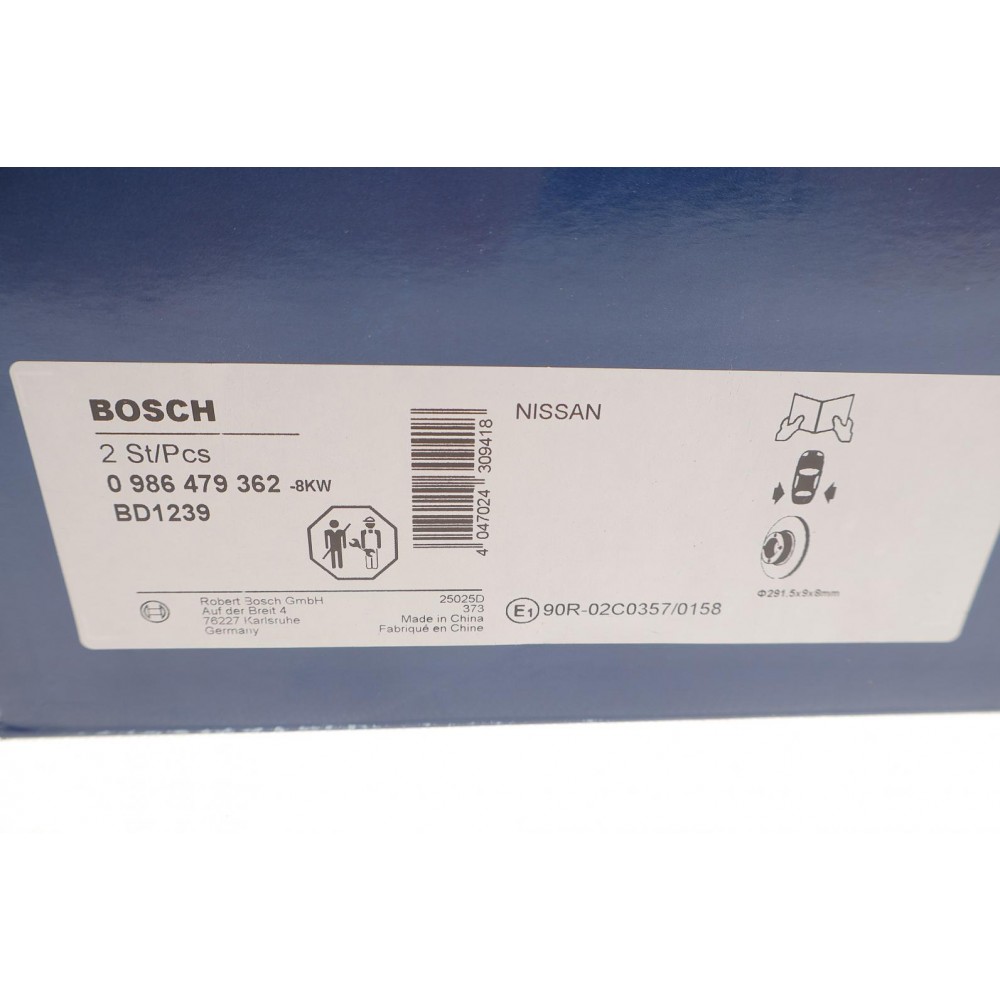 Диск гальмівний (задній) Nissan Juke 10-19/Qashqai 06-13/Teana 03-13 (291.8x9) (повний)