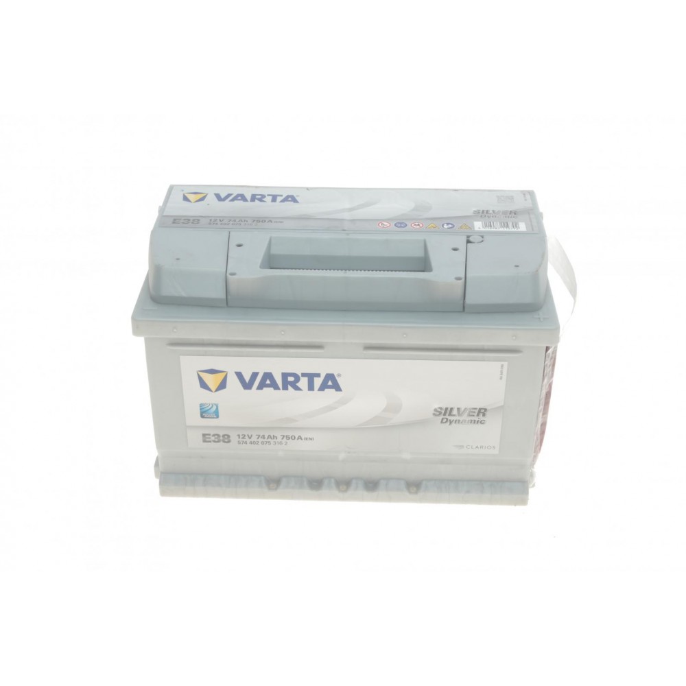 Акумуляторна батарея 74Ah/750A (278x175x175/+R/B13) Silver Dynamic E38