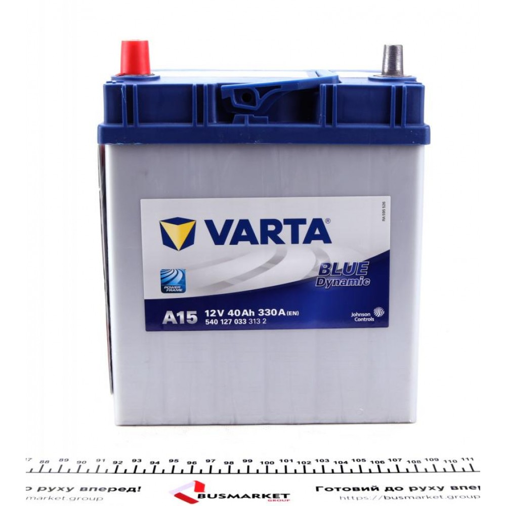 Акумуляторна батарея 40Ah/330A (187x127x227/+L/B00) Blue Dynamic A15 Азія