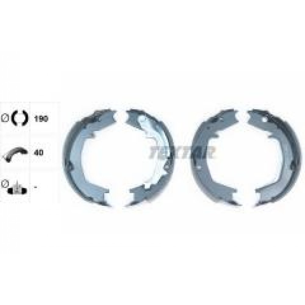 Колодки ручника Hyundai Santa Fe 00-10/Elantra 05-/Kia Optima 15-/Sportage 04- (190x40)