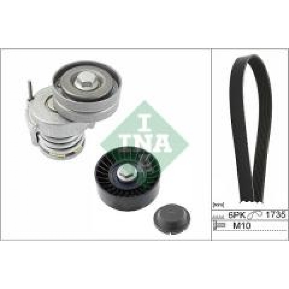 Комплект ременя генератора VW Passat 1.4TSI, 08/10 - 12/15, 90kw, (6PK 1735)