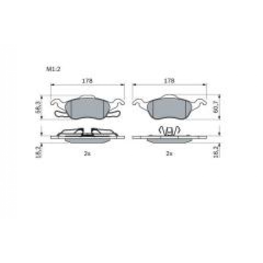 Колодки гальмівні (передні) Ford Focus 99-09