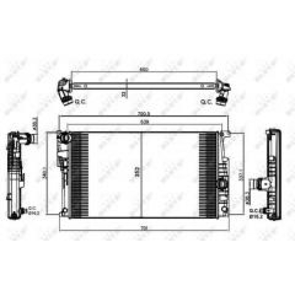 Радіатор охолодження BMW 1 (F20/F21)/3 F30/F34)/4 (F36/F33) 1.5-3.0i (B38/N20/N55)