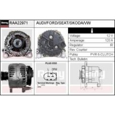 Генератор Audi A3/A4/Skoda Fabia/Octavia/Superb/VW Golf/Passat/T5 1.4-3.2 96-08 (12V/120A)