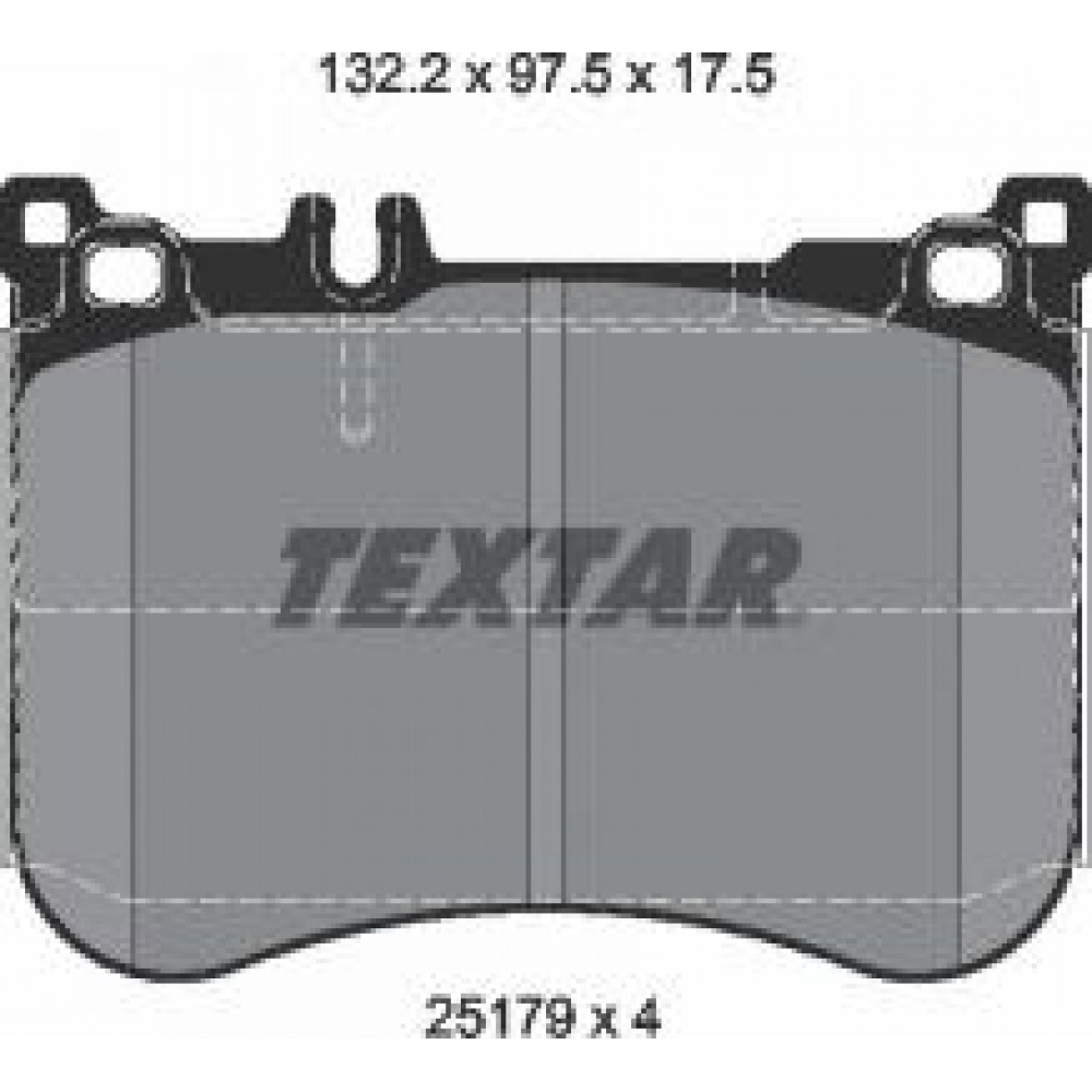 Колодки гальмівні (передні) MB E-class (W213/S213/C238)/ S-class (W222/C217) 13- (Brembo)(132.2x97.5x17.5) Q+