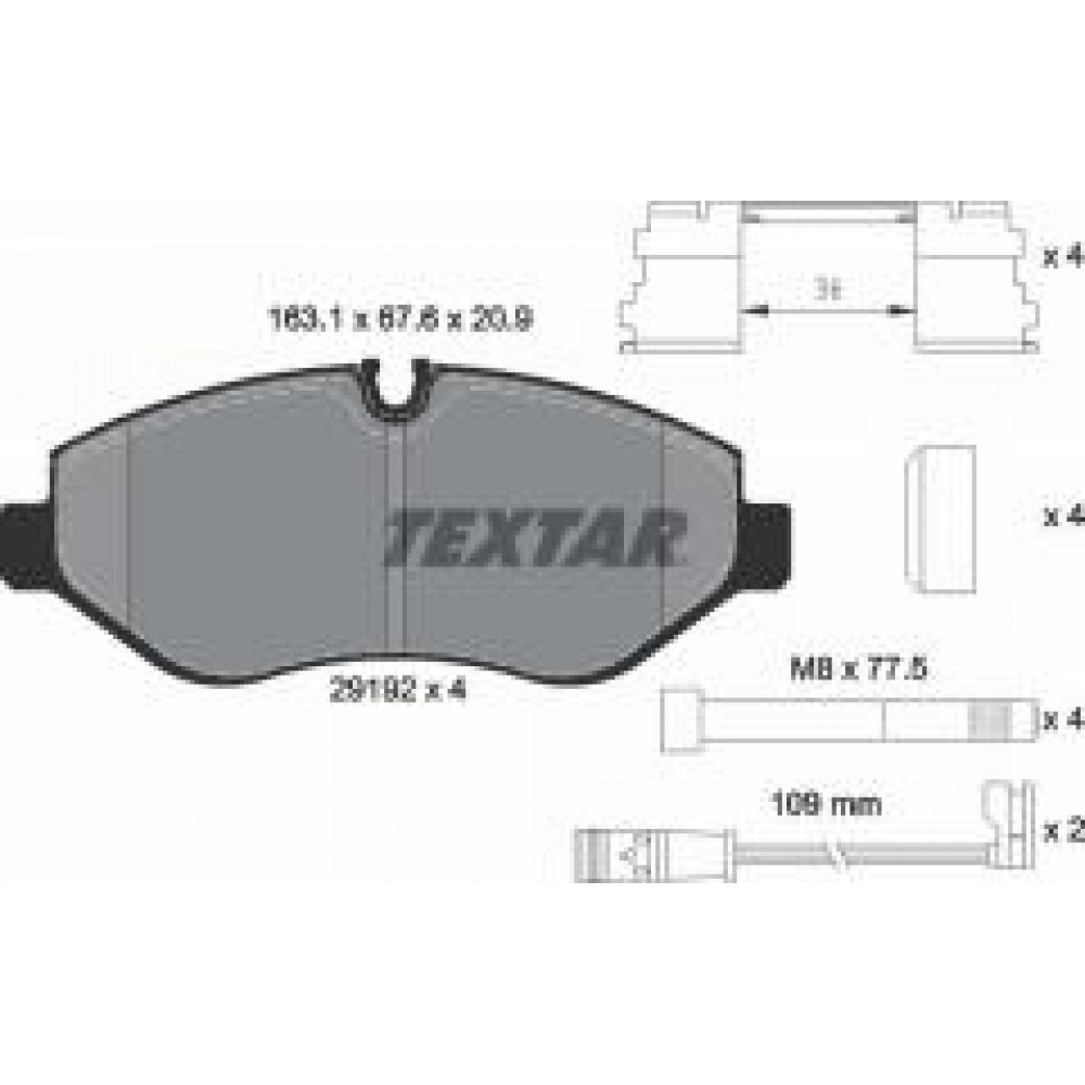 Колодки гальмівні (передні) MB Sprinter (906) /Vito (W639) (Brembo) Q+ (з датчиками)